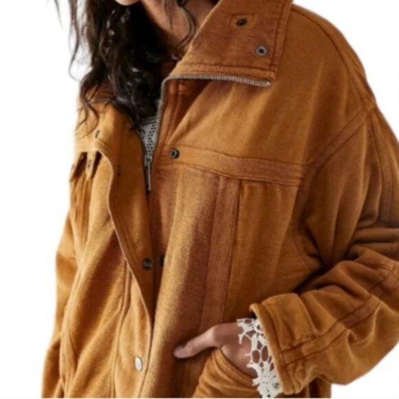 Like NEW Free People We The Free Twist It Aviator Jacket Size S - Picture 1 of 11